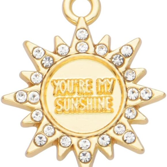 Other - Pack of 20 Rhinestone Charms Gold Plated Pendants Pave Crystal Accessories for N